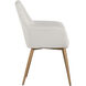 Jayna Champagne Gold / Antonio Linen Dining Armchair